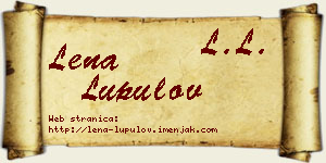 Lena Lupulov vizit kartica